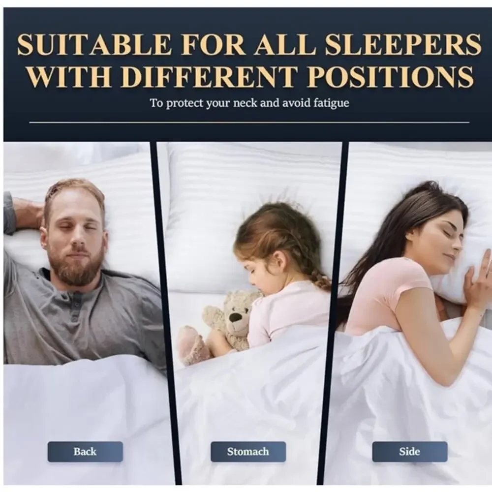 COZSINOOR Bed Pillows Queen Size: Hotel Quality Set of 2-Size, White New